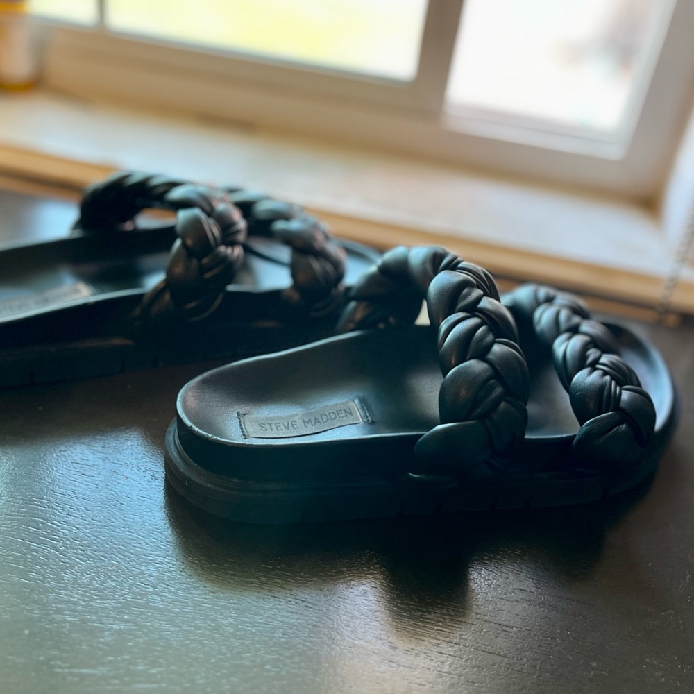 Steve Madden braided platform sandals